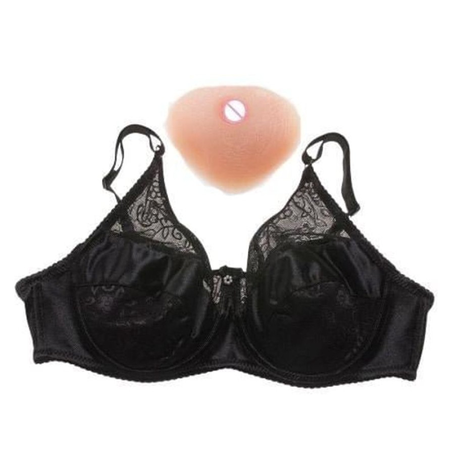 The Drag Queen Closet 1000G Breasts With Bra (3 Colors) | Underwear