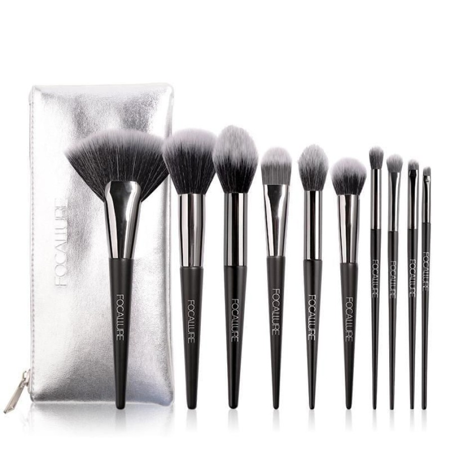 The Drag Queen Closet 10 Professional Makeup Brushes + Bag | Brushes + Tools