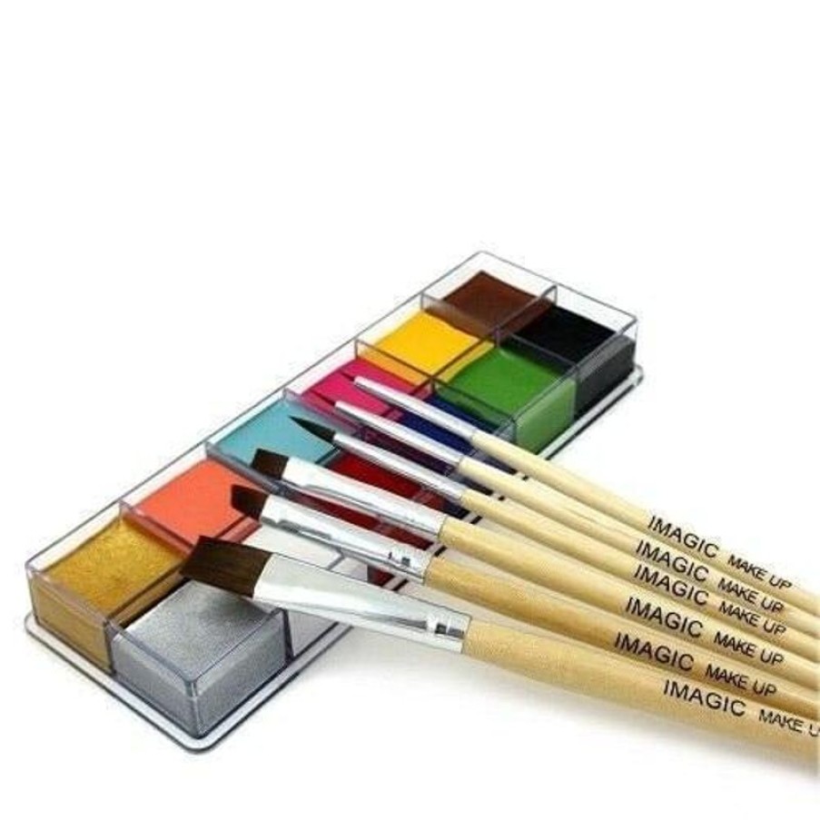 The Drag Queen Closet 6 Brushes + Colors Set Body Oil Paint ( Variants) | Body Paint